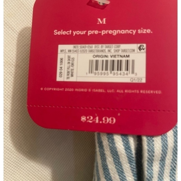 Women maternity blue stripy shorts - Picture 5 of 6